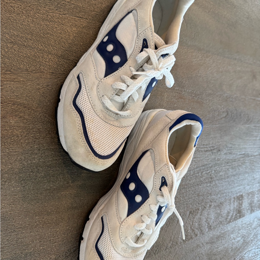 Saucany White And Blue Sneakers